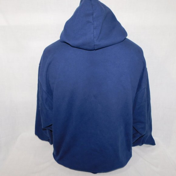 Vintage 90's NIKE Mens L Blue 1/4 Zip Hoodie hooded Sweatshirt Swoosh oversized - Picture 12 of 12